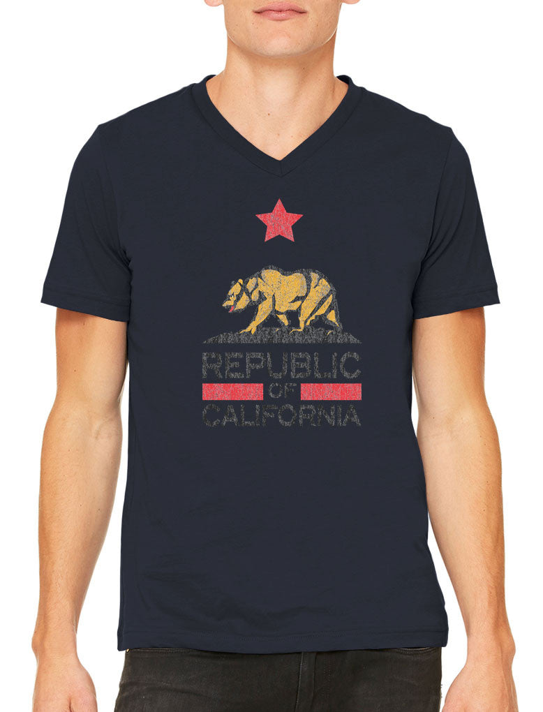 Republic Of California Men's V-neck T-shirt