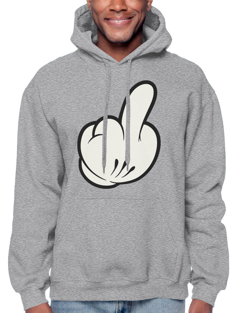 Cartoon Glove Middle Finger Sweatshirt Hoodie Hoody