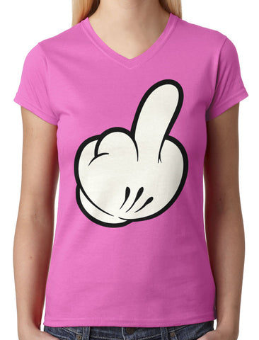 Over Size Headphones Junior Ladies V-neck T-shirt