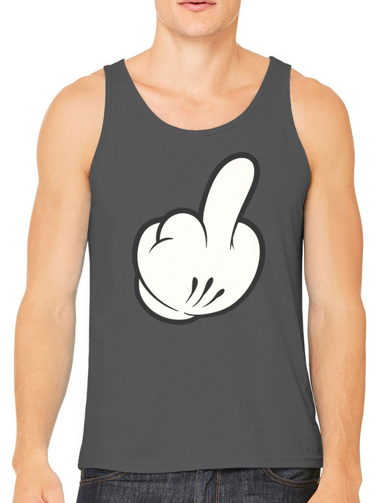Cartoon Glove Middle Finger Men's Tank Top