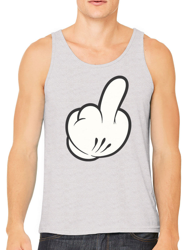 Cartoon Glove Middle Finger Men's Tank Top