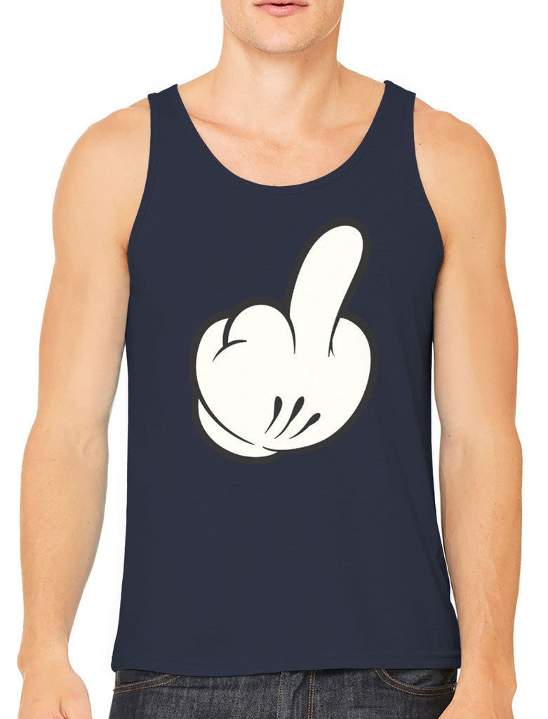 Cartoon Glove Middle Finger Men's Tank Top