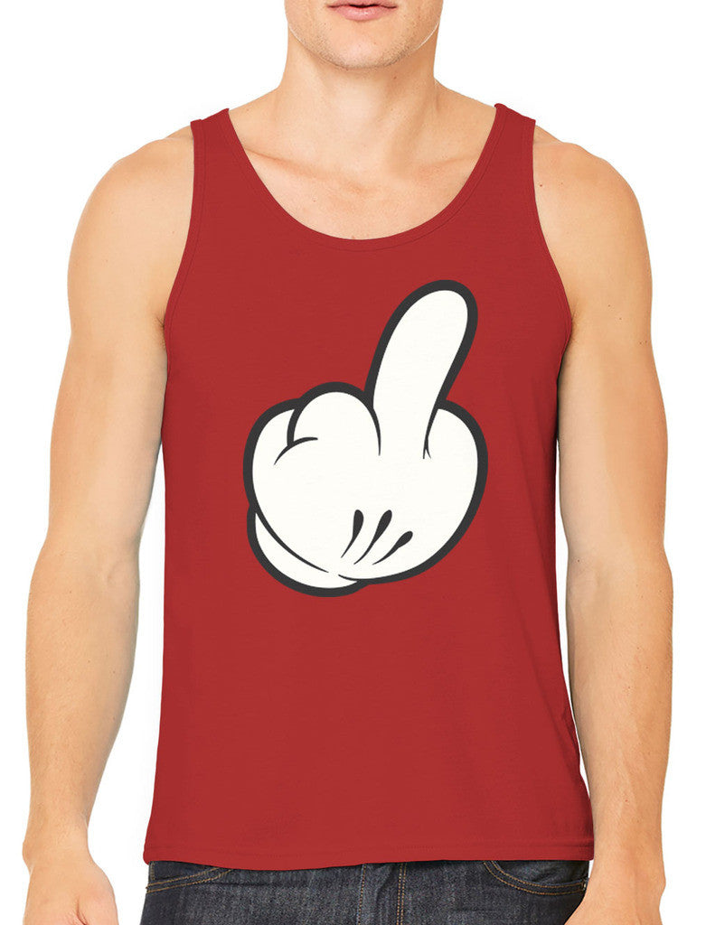 Cartoon Glove Middle Finger Men's Tank Top
