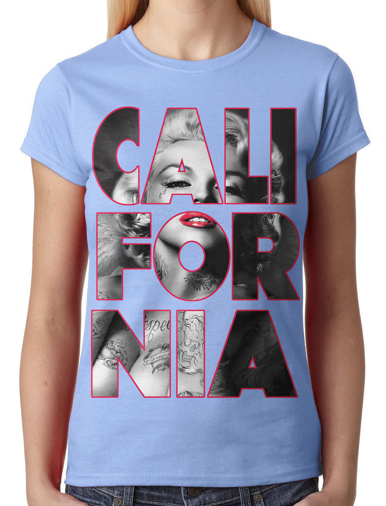 Marilyn Monroe Cali For Nia California Junior Ladies T-shirt