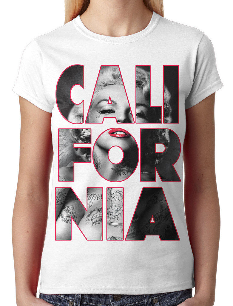 Marilyn Monroe Cali For Nia California Junior Ladies T-shirt