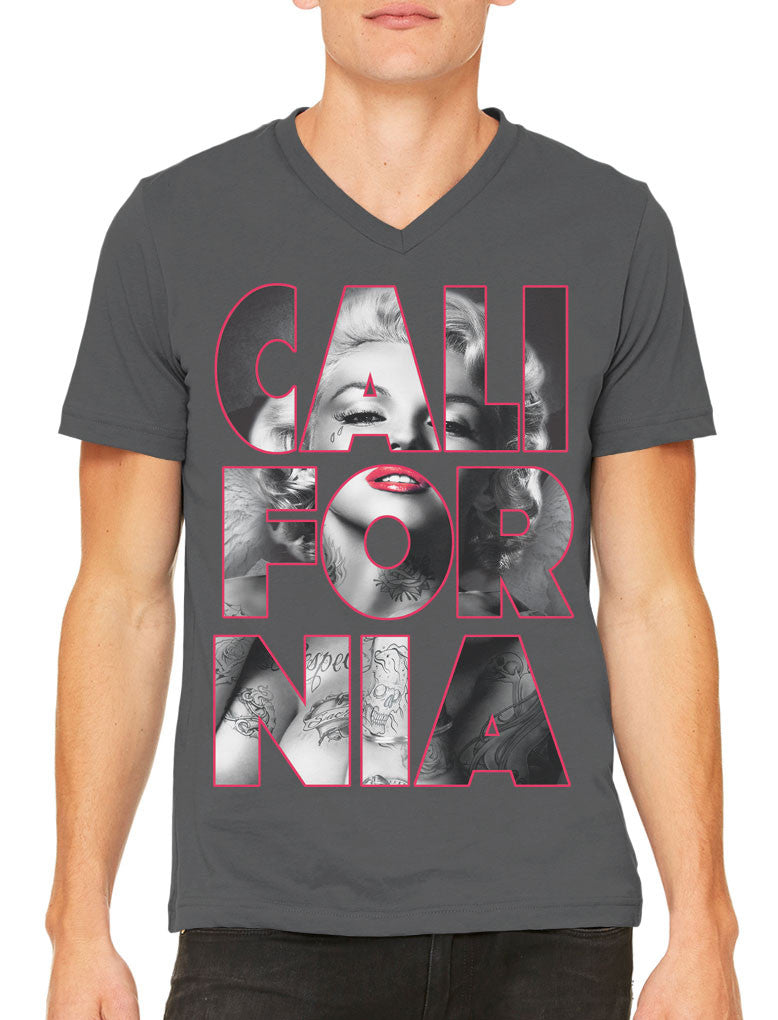 Marilyn Monroe Cali For Nia California Men's V-neck T-shirt