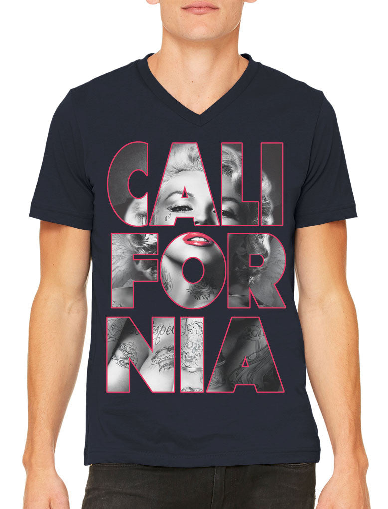 Marilyn Monroe Cali For Nia California Men's V-neck T-shirt
