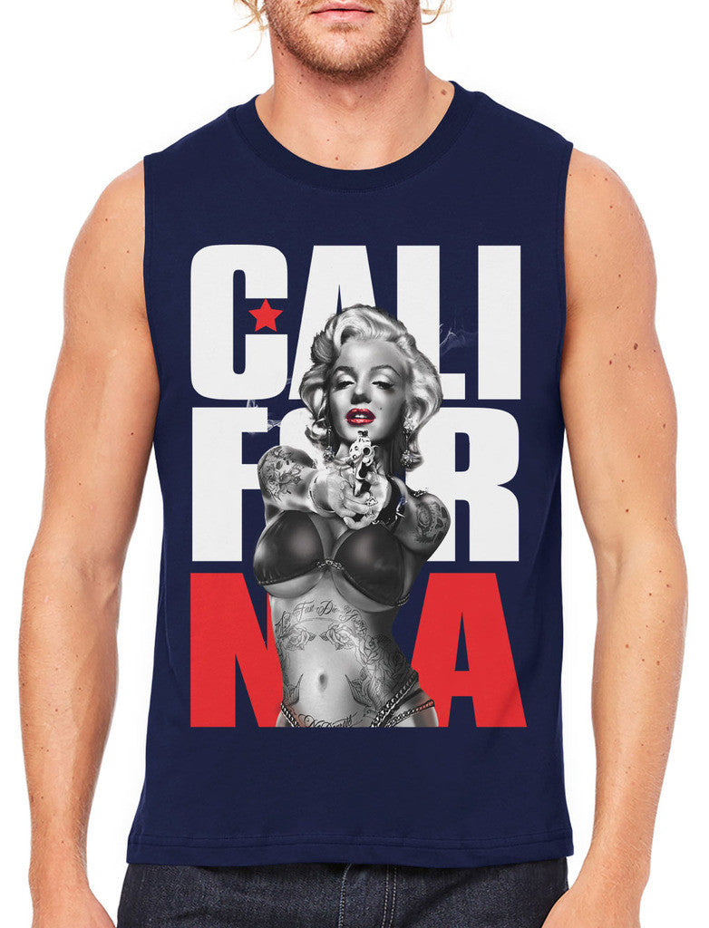 Gangster Marilyn Monroe California Men's Sleeveless T-Shirt