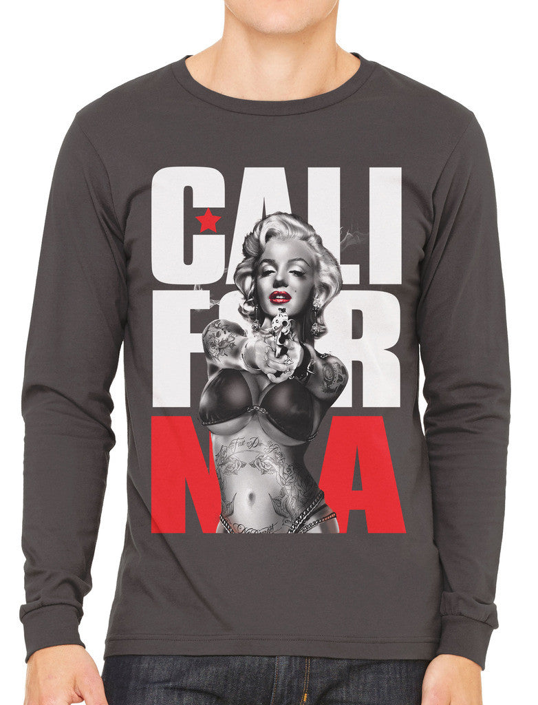 Gangster Marilyn Monroe California Men's Long Sleeve T-shirt