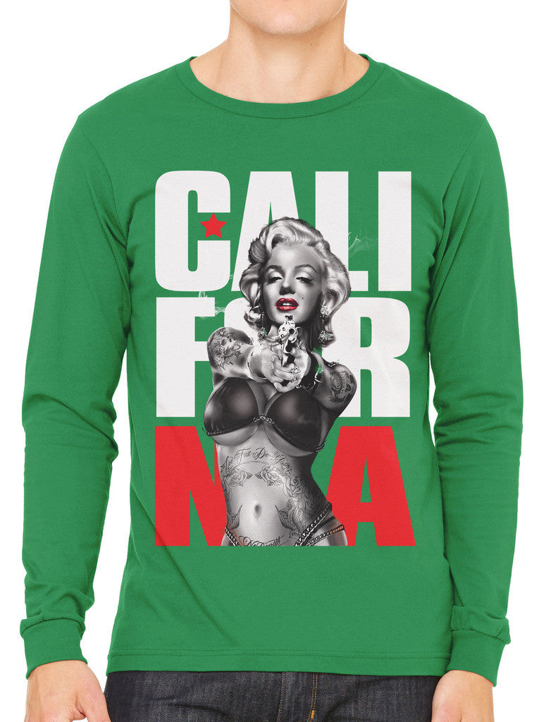 Gangster Marilyn Monroe California Men's Long Sleeve T-shirt