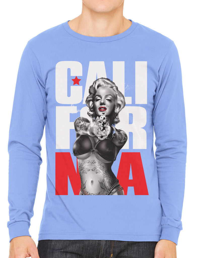 Gangster Marilyn Monroe California Men's Long Sleeve T-shirt