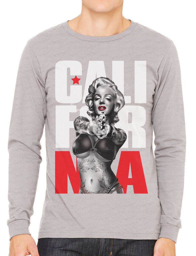 Gangster Marilyn Monroe California Men's Long Sleeve T-shirt