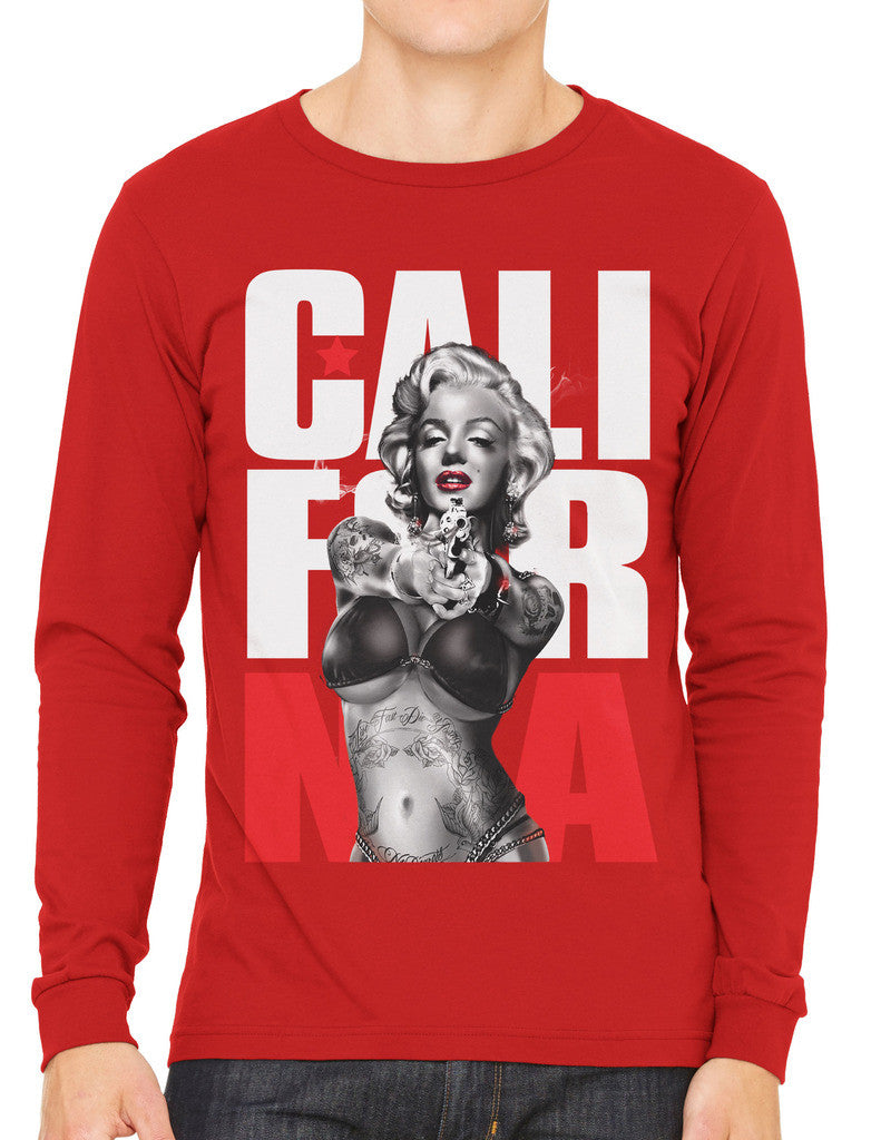 Gangster Marilyn Monroe California Men's Long Sleeve T-shirt