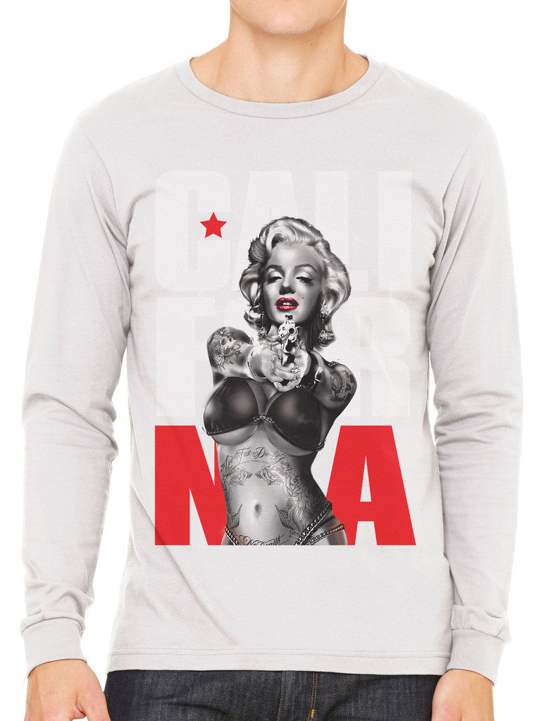 Gangster Marilyn Monroe California Men's Long Sleeve T-shirt