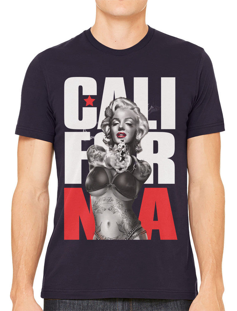 Gangster Marilyn Monroe California Men's T-shirt