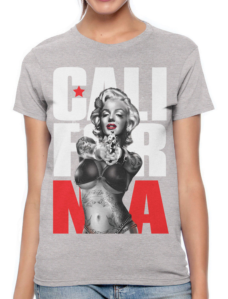Gangster Marilyn Monroe California Women's T-shirt