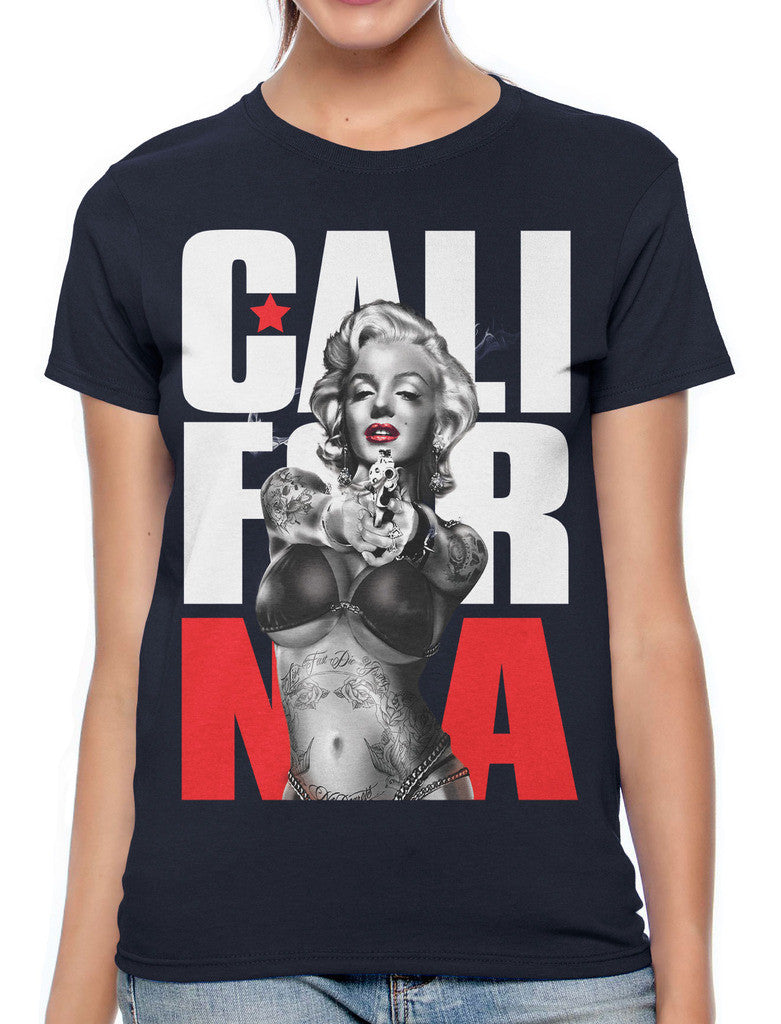 Gangster Marilyn Monroe California Women's T-shirt