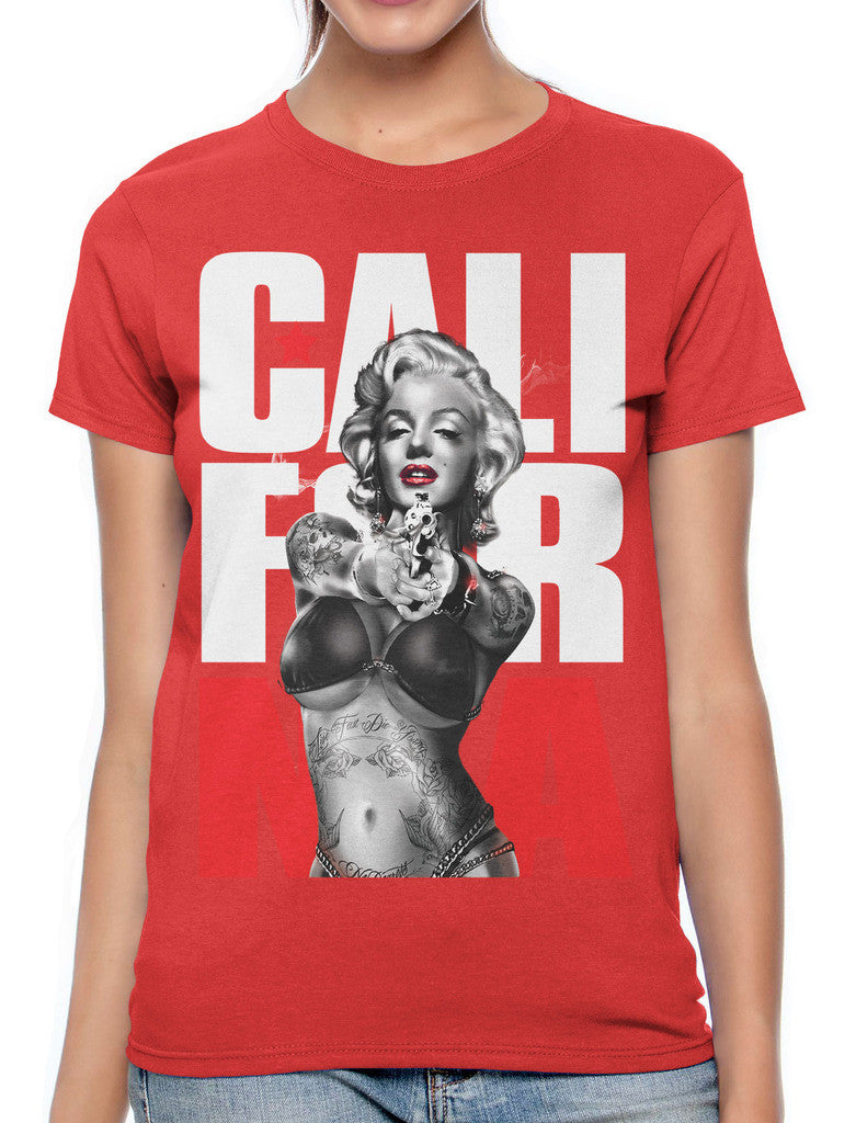 Gangster Marilyn Monroe California Women's T-shirt