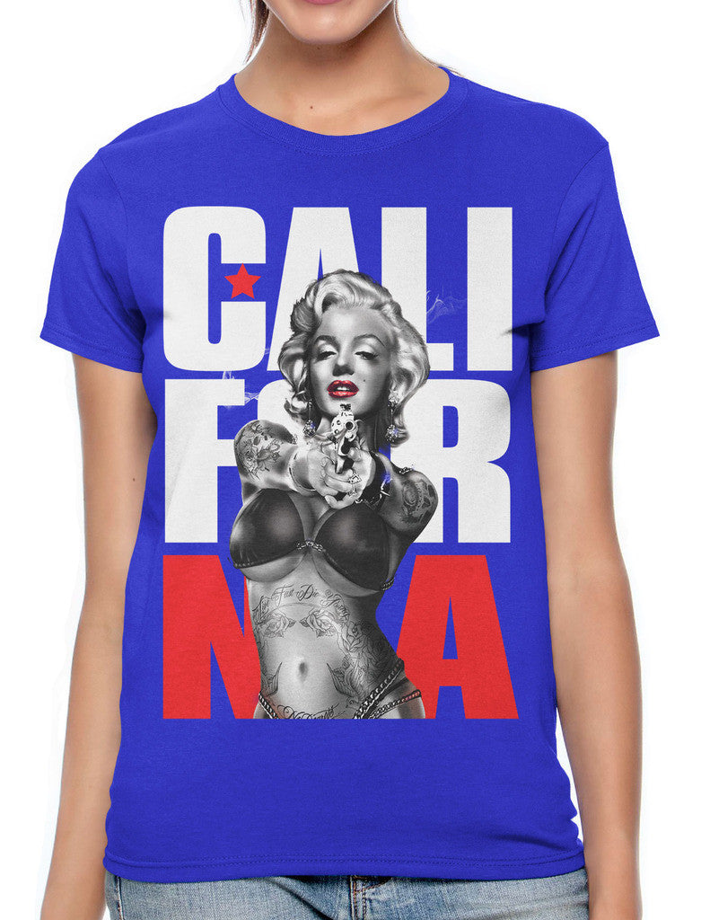 Gangster Marilyn Monroe California Women's T-shirt