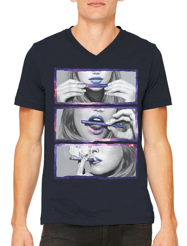 Galaxy Women Blunt Men's V-neck T-shirt