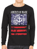 American Made Faded Anchor Flag Men's Long Sleeve T-shirt