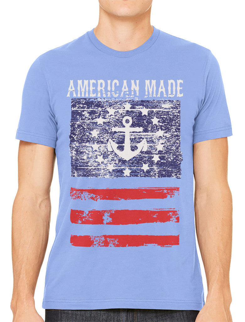 American Made Faded Anchor Flag Men's T-shirt