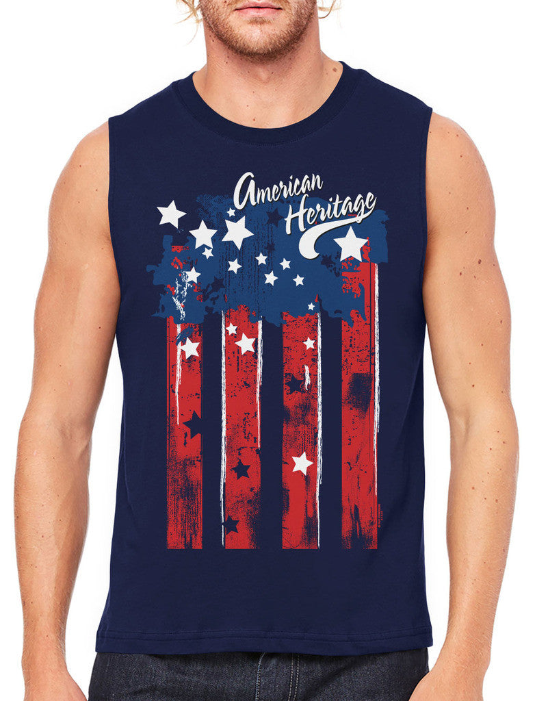 Faded American Heritage Flag Men's Sleeveless T-Shirt