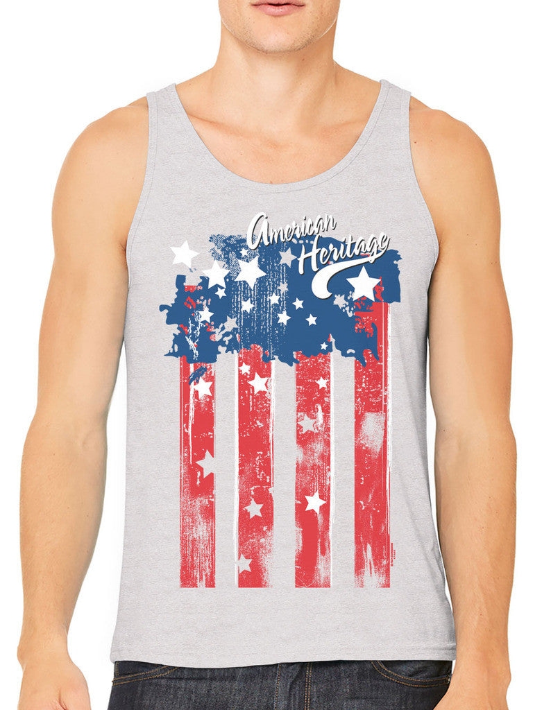 Faded American Heritage Flag Men's Tank Top