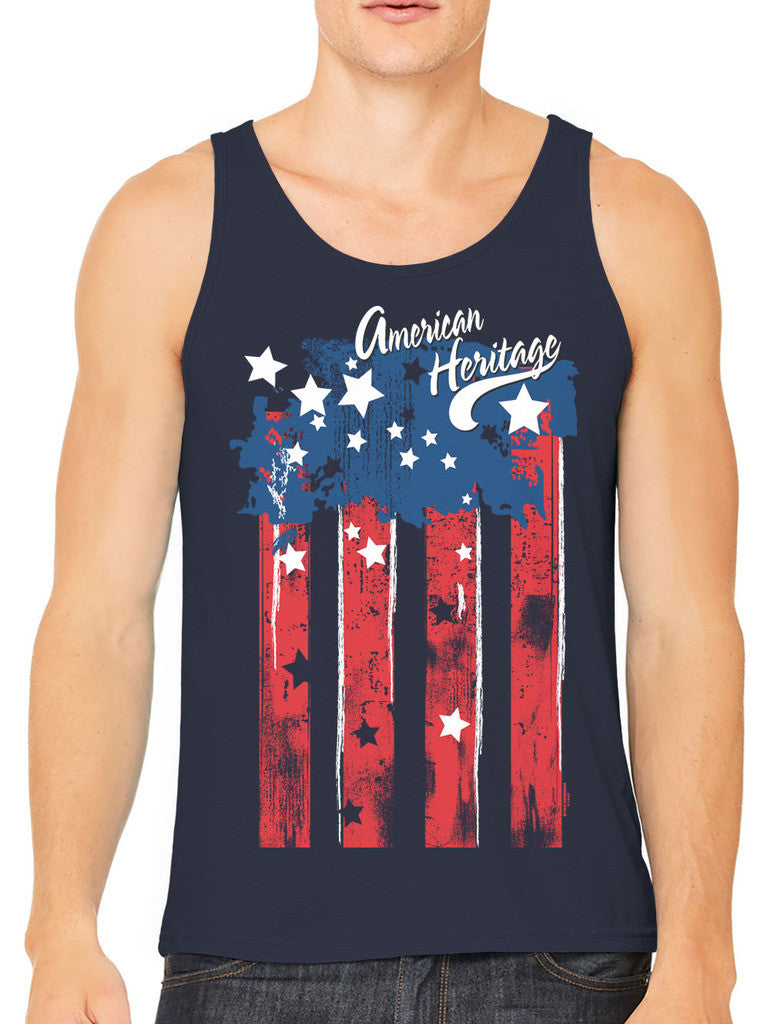 Faded American Heritage Flag Men's Tank Top