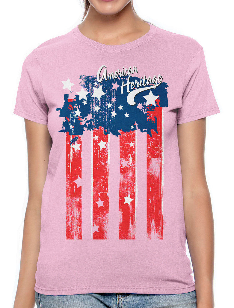 Faded American Heritage Flag Women's T-shirt