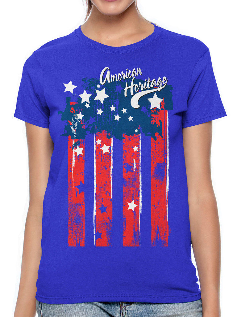 Faded American Heritage Flag Women's T-shirt