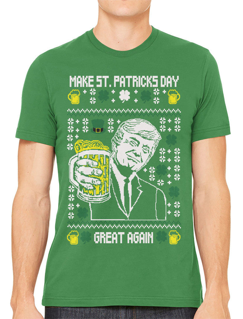 Digital Trump Make St Patricks Day Great Again Men's T-shirt