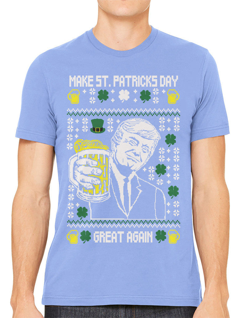Digital Trump Make St Patricks Day Great Again Men's T-shirt