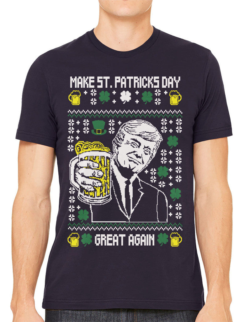 Digital Trump Make St Patricks Day Great Again Men's T-shirt