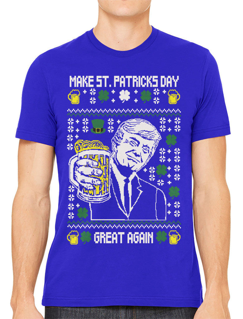 Digital Trump Make St Patricks Day Great Again Men's T-shirt