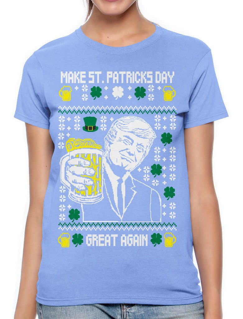 Digital Trump Make St Patricks Day Great Again Women's T-shirt