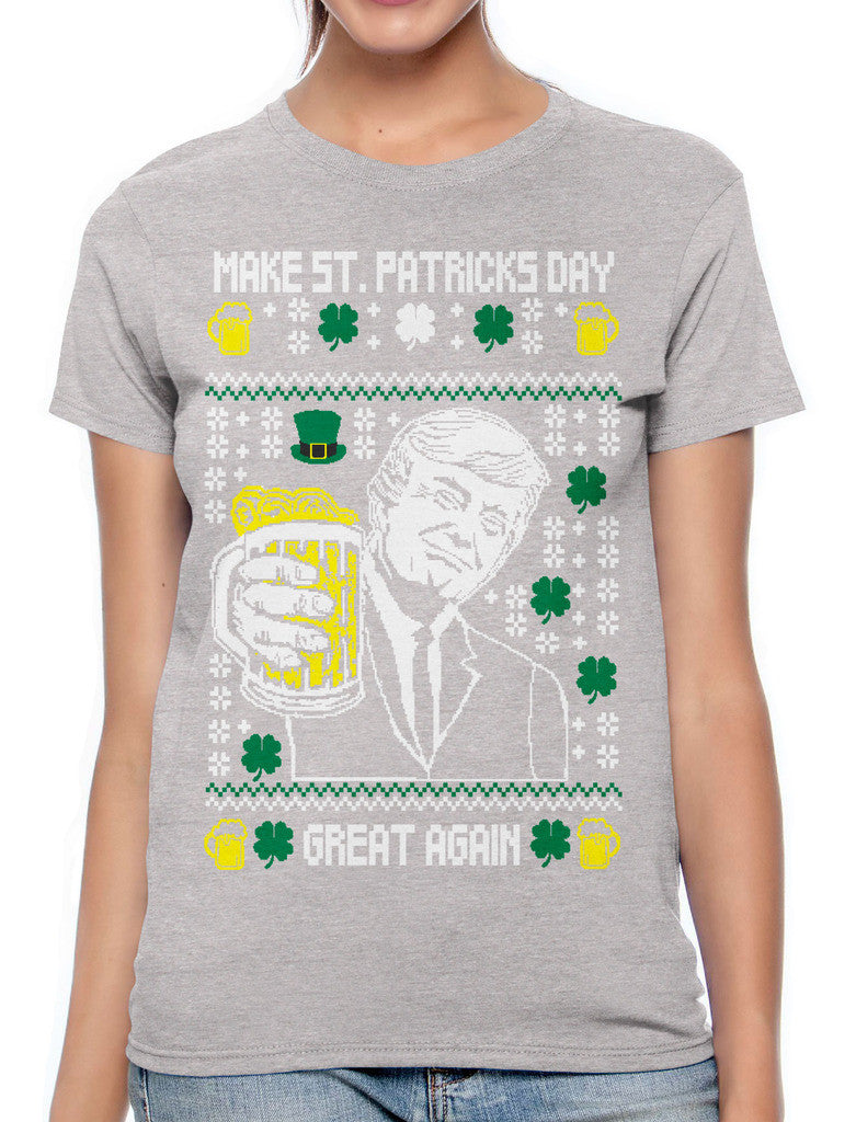 Digital Trump Make St Patricks Day Great Again Women's T-shirt