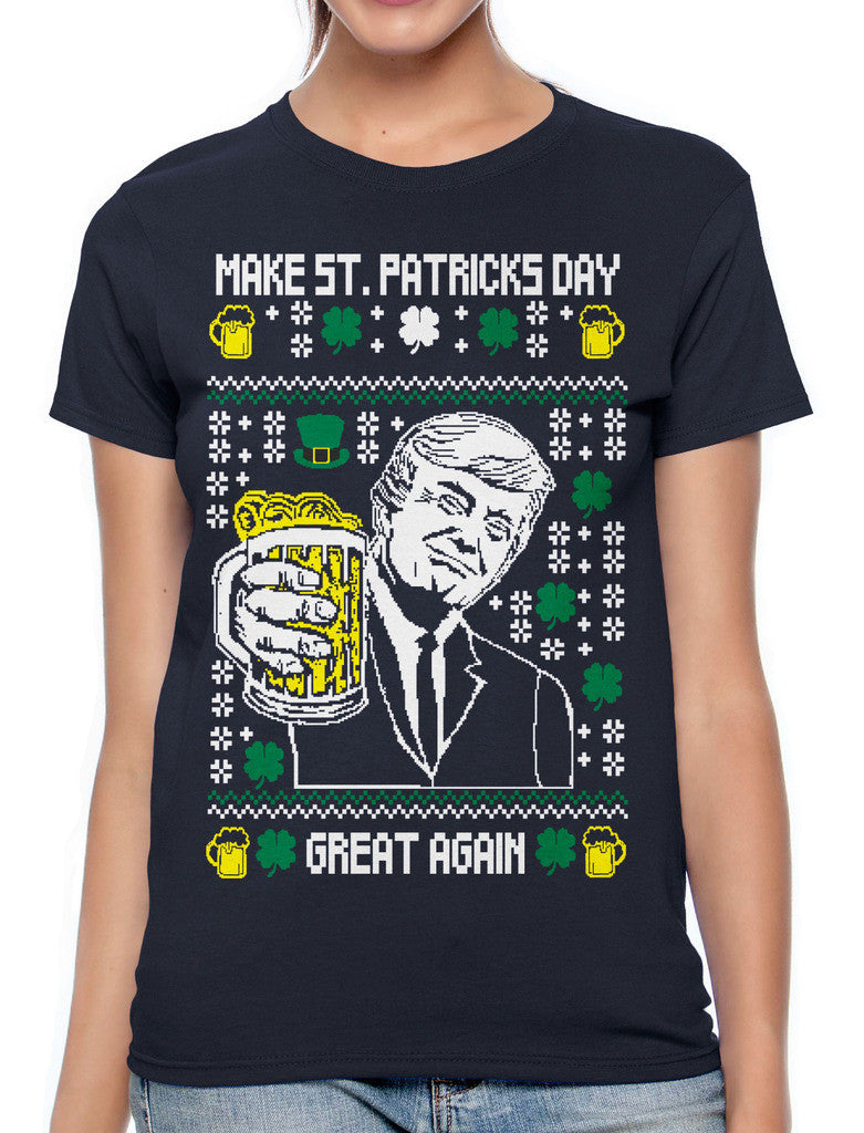 Digital Trump Make St Patricks Day Great Again Women's T-shirt