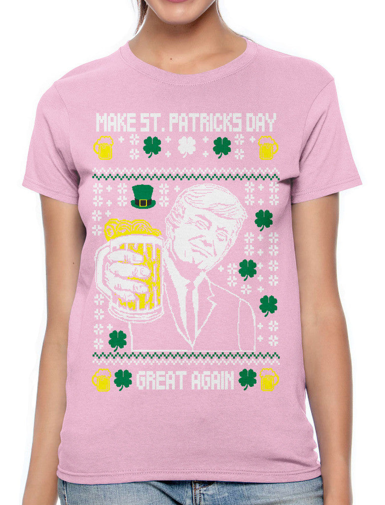 Digital Trump Make St Patricks Day Great Again Women's T-shirt