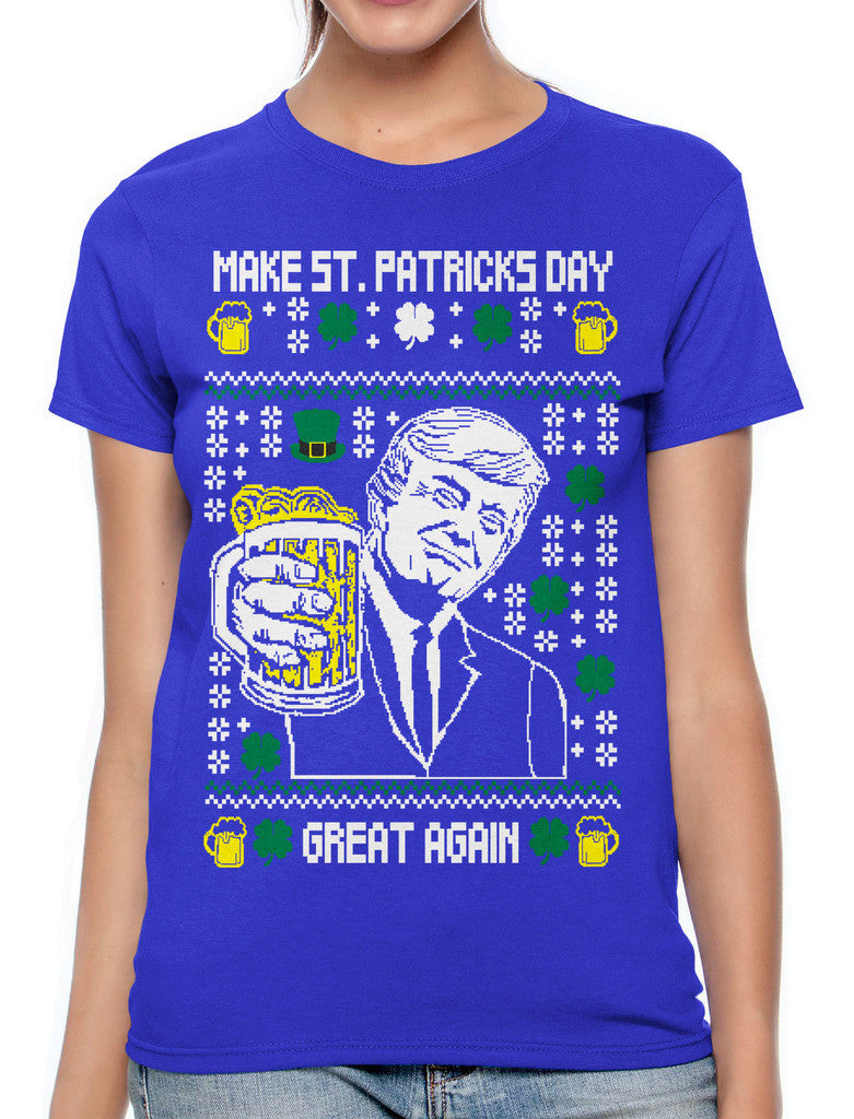 Digital Trump Make St Patricks Day Great Again Women's T-shirt