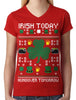 Digital Irish Today Hungover Tomorrow Junior Ladies V-neck T-shirt