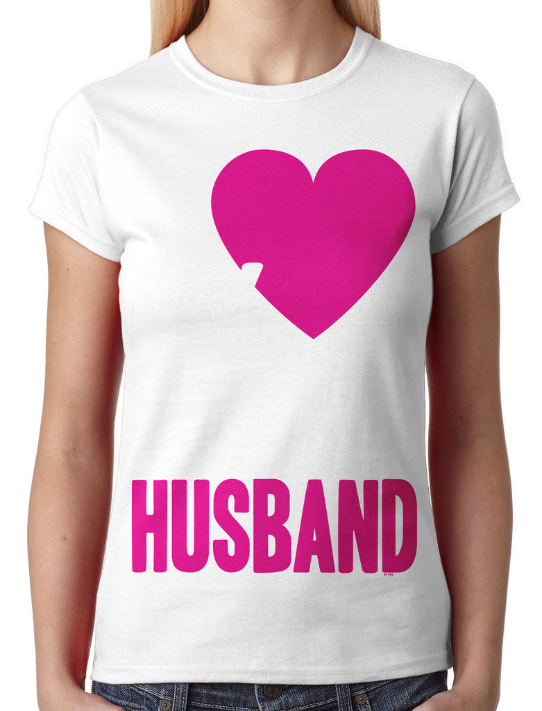 I Love my Crazy Husband Junior Ladies T-shirt