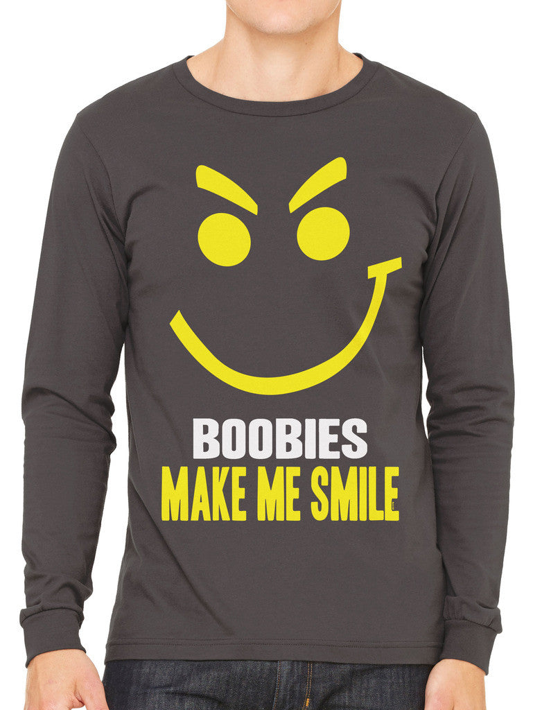 Boobies Make Me Smile Men's Long Sleeve T-shirt
