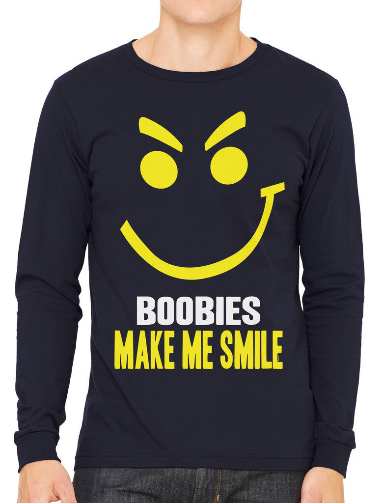 Boobies Make Me Smile Men's Long Sleeve T-shirt