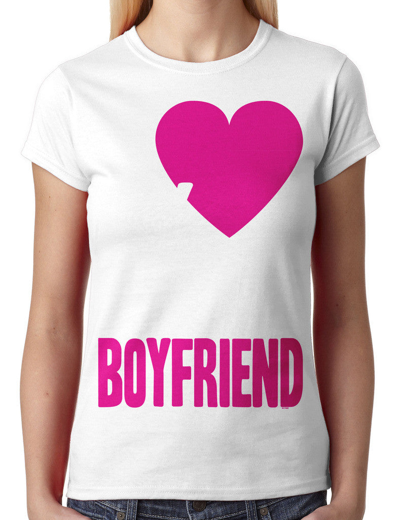 I Love my Crazy Boyfriend Junior Ladies T-shirt