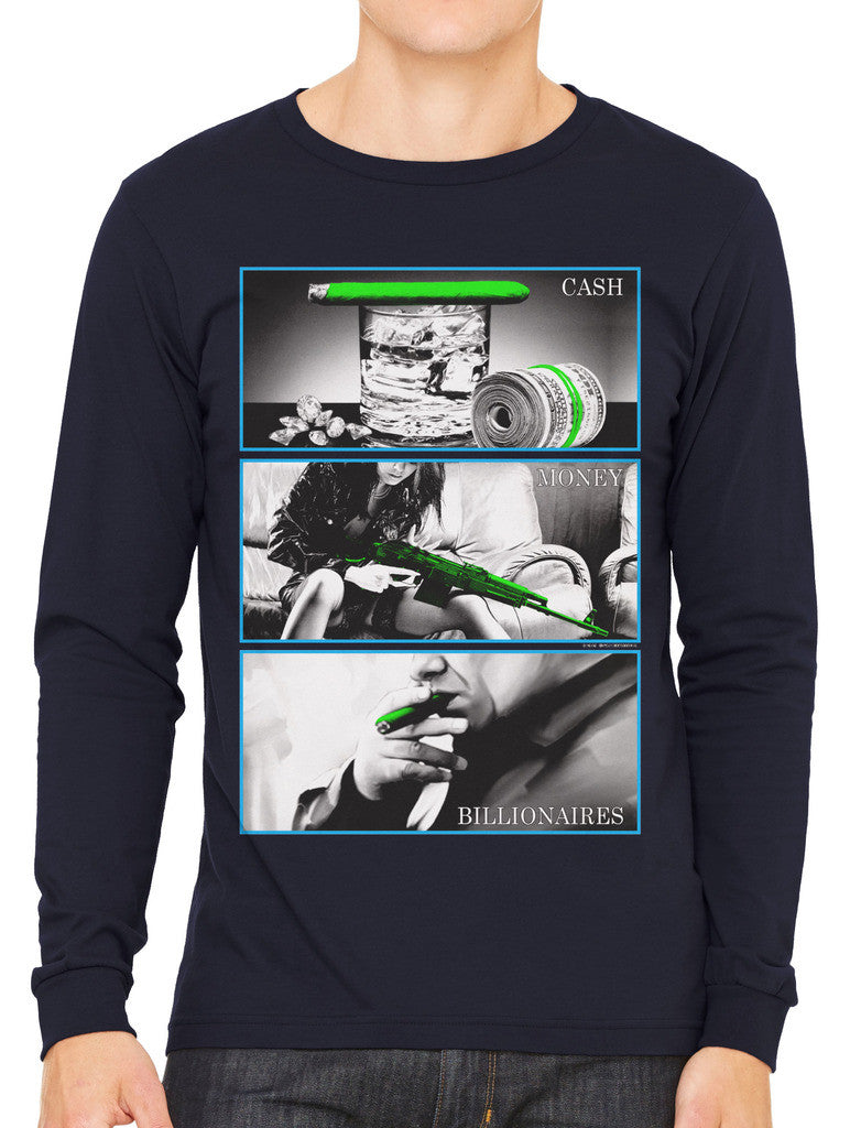 Cash Money Billionaire Men's Long Sleeve T-shirt