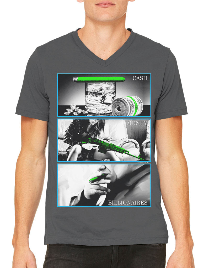 Cash Money Billionaire Men's V-neck T-shirt