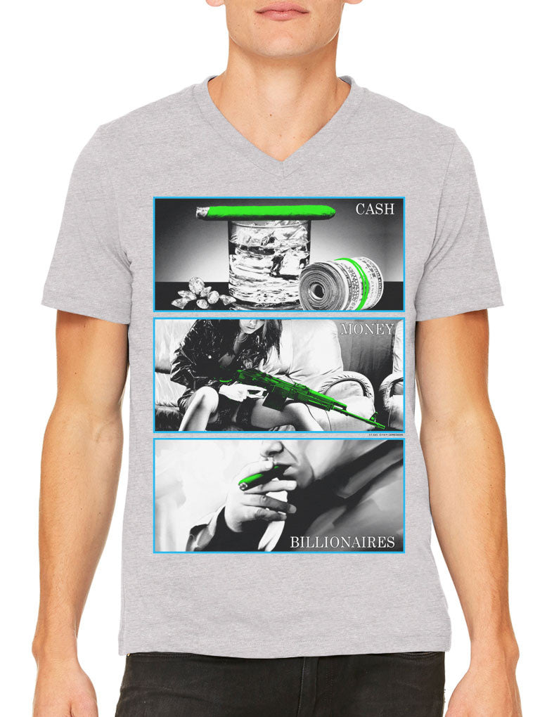 Cash Money Billionaire Men's V-neck T-shirt