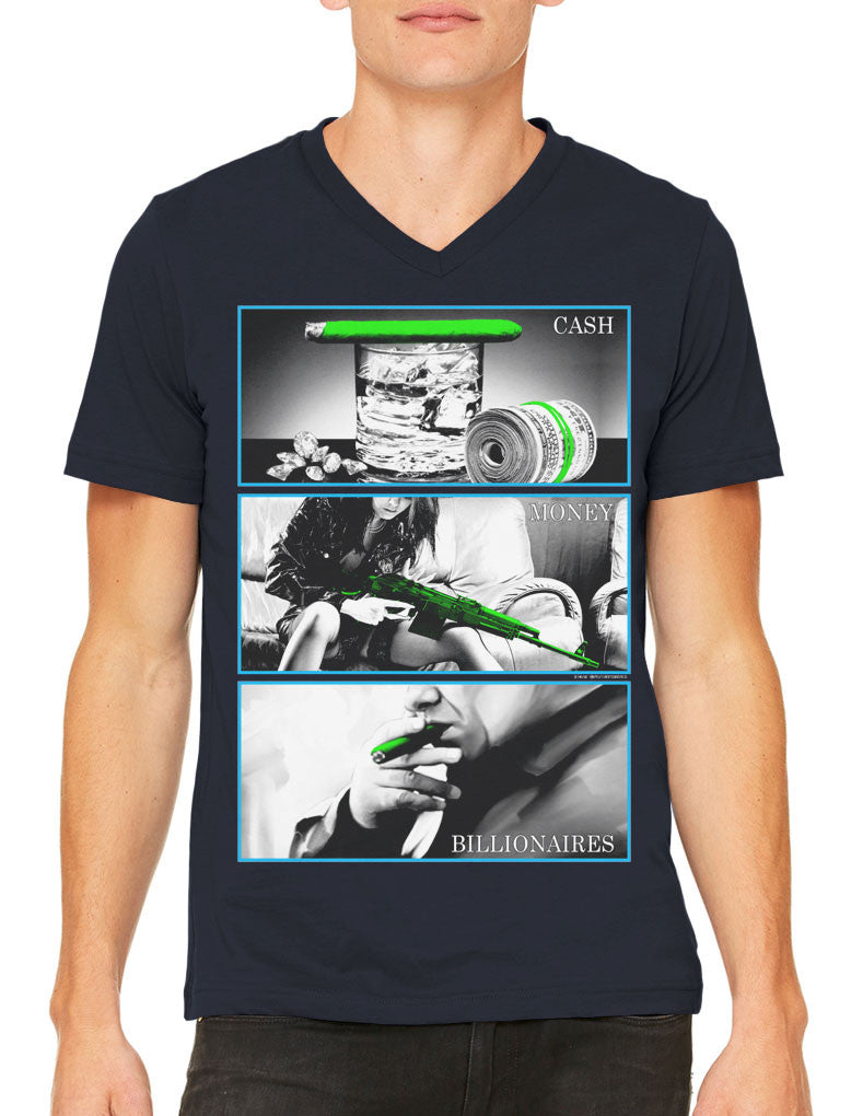 Cash Money Billionaire Men's V-neck T-shirt