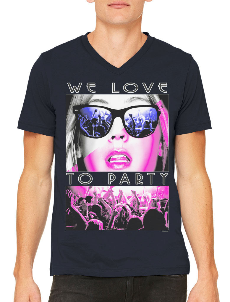 We Love To Party Men's V-neck T-shirt